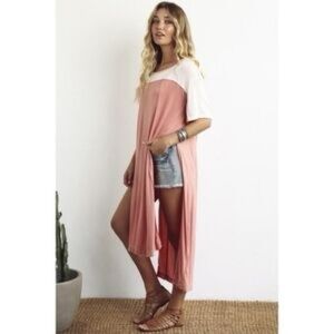 Free People Bandwagon Long Shirt Dress